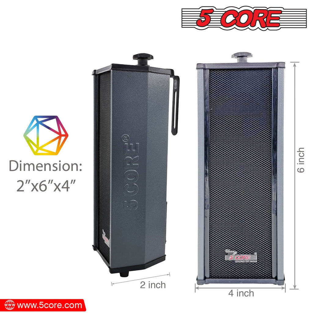 5Core Outdoor Speakers Stereo In Wall 100W Peak Passive Home Audio System-3