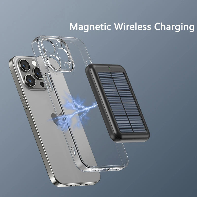 Macsafe charger Powerbank 20000mAh for iPhone wireless charger External battery Mobile Phone Chargers Portable solar charger