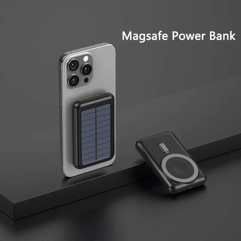Macsafe charger Powerbank 20000mAh for iPhone wireless charger External battery Mobile Phone Chargers Portable solar charger