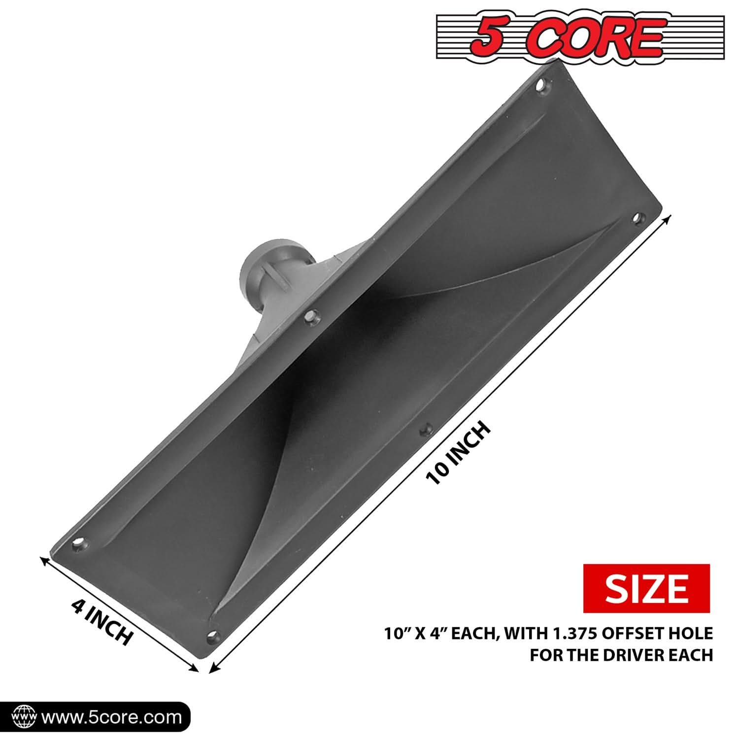 5Core PA Horn Speaker 200W Peak Power Tweeter Diaphragm + 4X10 Inch Screw-On Horn-2