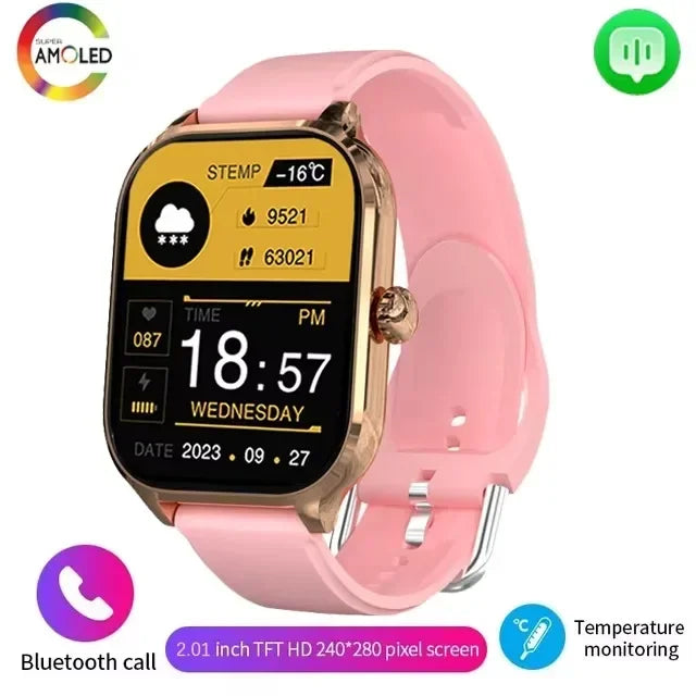 2025 Smart Watch For Man Women 2.01 inch Full Touch Display reloj inteligente hombre Custom Watches Faces Bluetooth Smartwatch