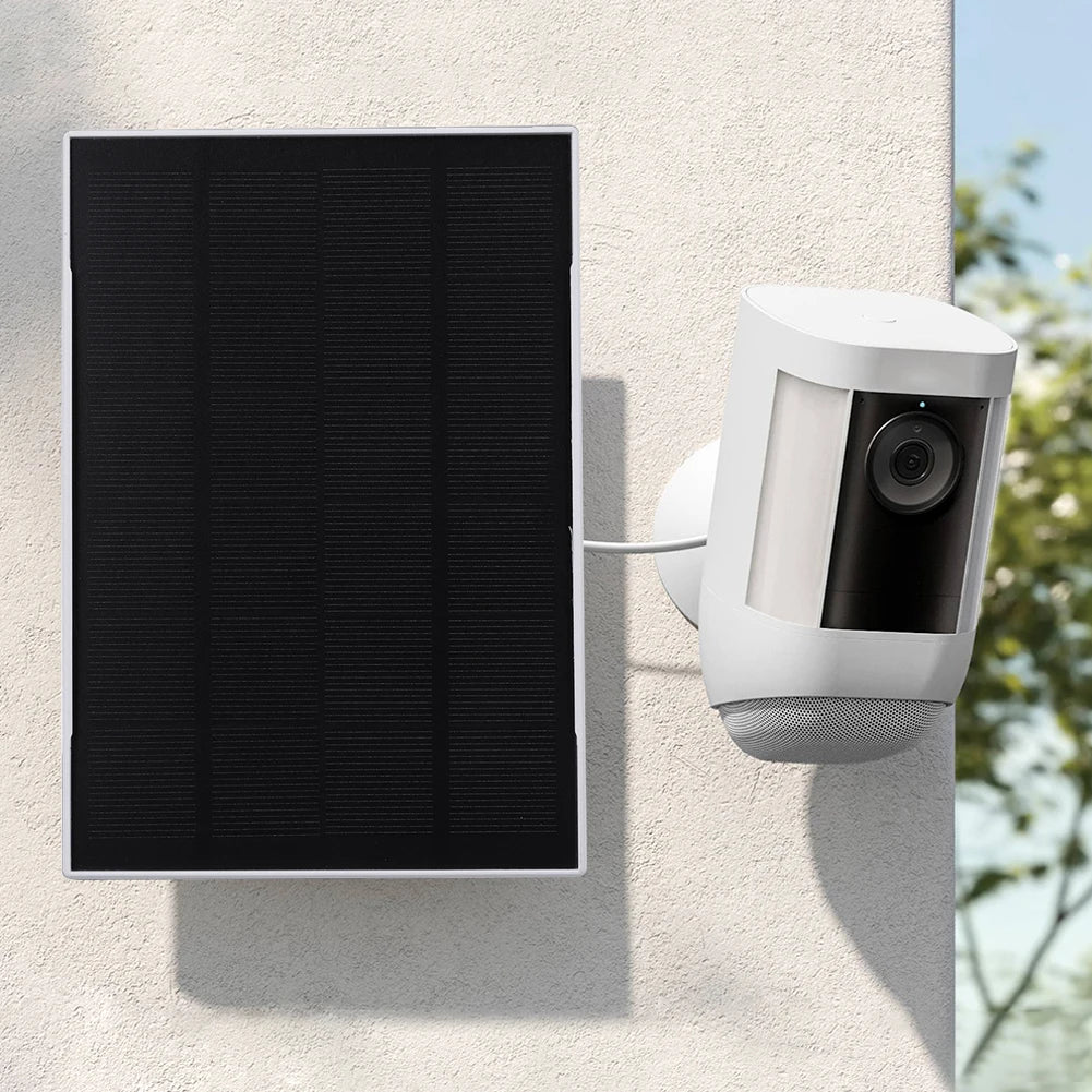 10W 5V Solar Panel Adjustable Wall Mount Solar Panel Micro USB Type C U-shaped Wireless Security Camera Solar Plate Kit Charger
