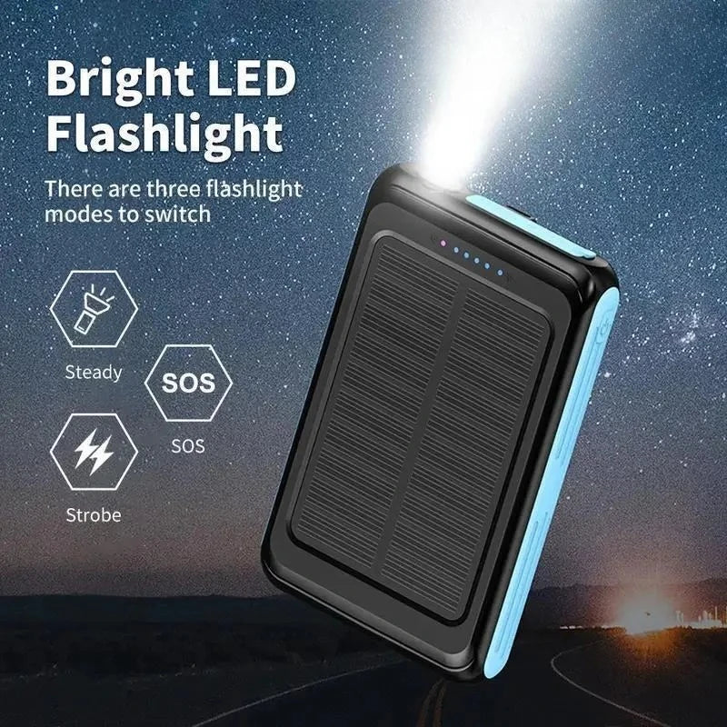Portable Magnetic Power Bank 5000mAh with Super Bright LED Olar Power Bank for IPhone Samsung Xiaomi Huawei
