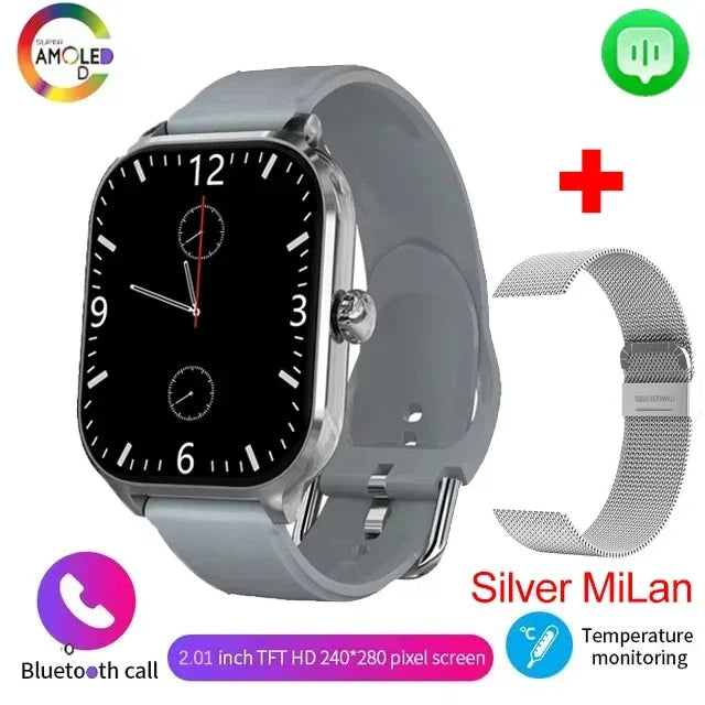 2025 Smart Watch For Man Women 2.01 inch Full Touch Display reloj inteligente hombre Custom Watches Faces Bluetooth Smartwatch