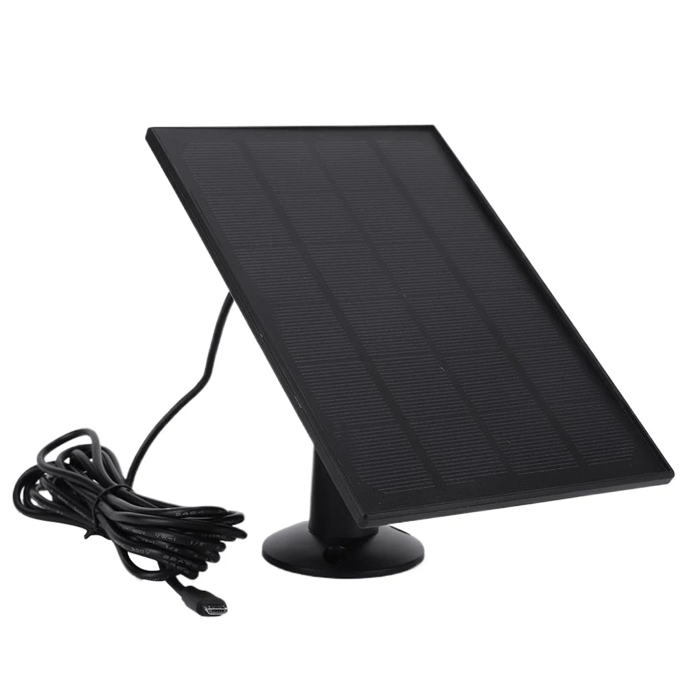 10W 5V Solar Panel Adjustable Wall Mount Solar Panel Micro USB Type C U-shaped Wireless Security Camera Solar Plate Kit Charger
