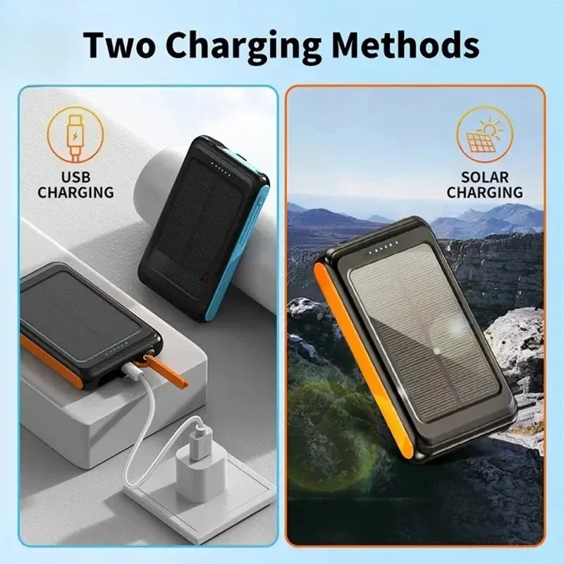 Portable Magnetic Power Bank 5000mAh with Super Bright LED Olar Power Bank for IPhone Samsung Xiaomi Huawei