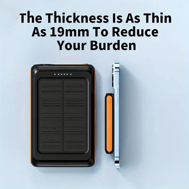 Portable Magnetic Power Bank 5000mAh with Super Bright LED Olar Power Bank for IPhone Samsung Xiaomi Huawei