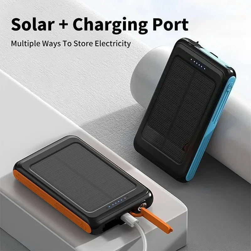 Portable Magnetic Power Bank 5000mAh with Super Bright LED Olar Power Bank for IPhone Samsung Xiaomi Huawei