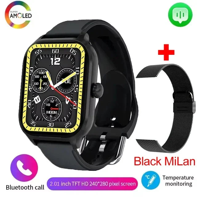 2025 Smart Watch For Man Women 2.01 inch Full Touch Display reloj inteligente hombre Custom Watches Faces Bluetooth Smartwatch