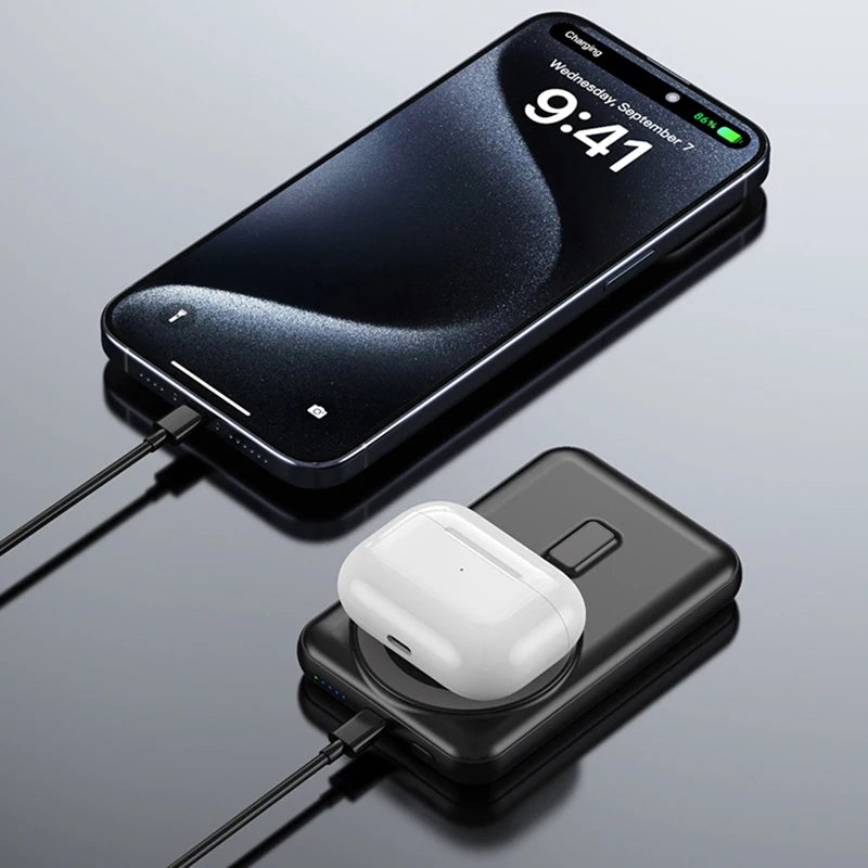 20000mAh  Solar Magnetic Fast Charge Power Bank, Wireless Charger with type-C,  Portable Solar Charger for IPhone Android