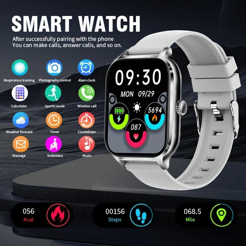 2025 Smart Watch For Man Women 2.01 inch Full Touch Display reloj inteligente hombre Custom Watches Faces Bluetooth Smartwatch