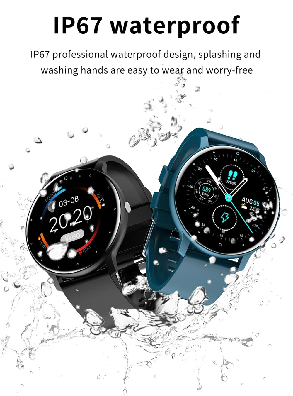 Smartwatch ZL02 Pro Reloj Inteligente Dafit 1.39 Inch Round Screen IP67 Waterproof Sport Watches ZL02D Pro With Silicone Mesh