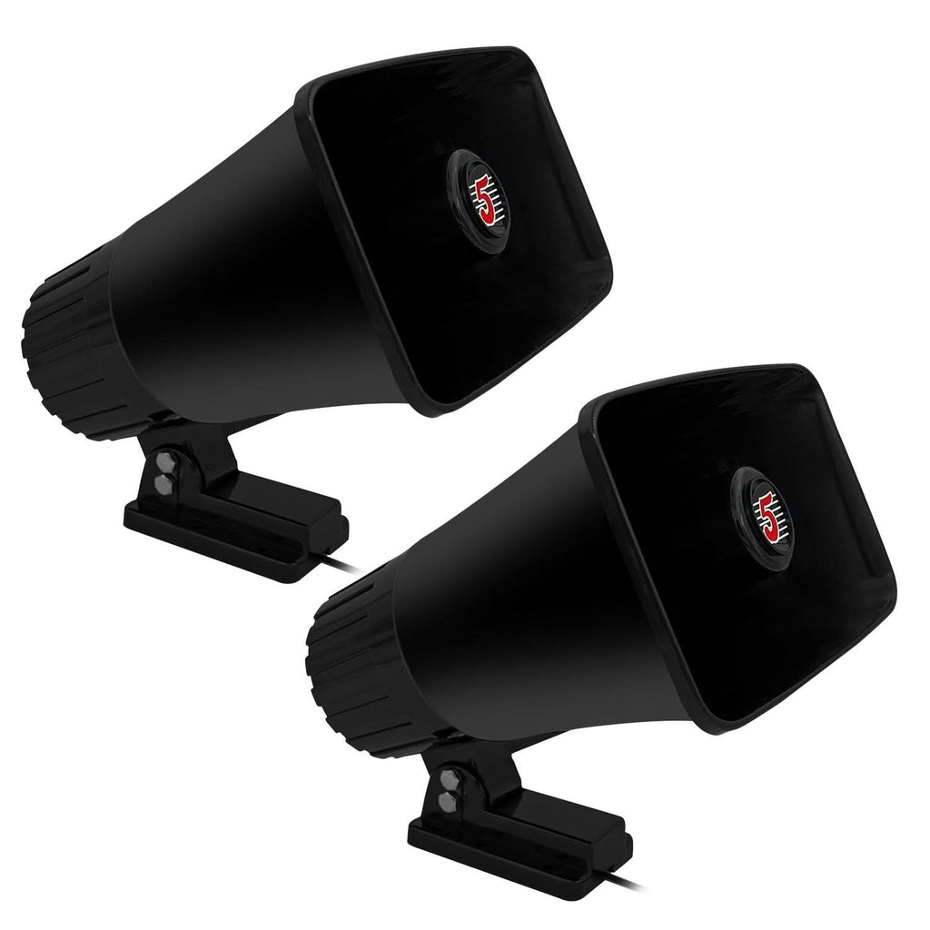 5 Core PA Speaker Pair 5 x 8" 65W Bull Horn Loud Audio Outdoor Speakers System 8Ohm Reflex Megaphone-0