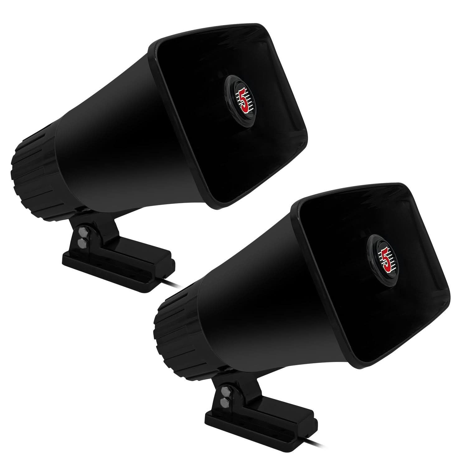 5 Core PA Speaker Pair 5 x 8" 65W Bull Horn Loud Audio Outdoor Speakers System 8Ohm Reflex Megaphone-0